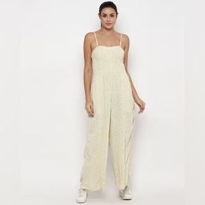 AmericanEagle Mint Green Floral Print Rayon Strap Optional Jumpsuit with Pockets